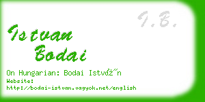 istvan bodai business card